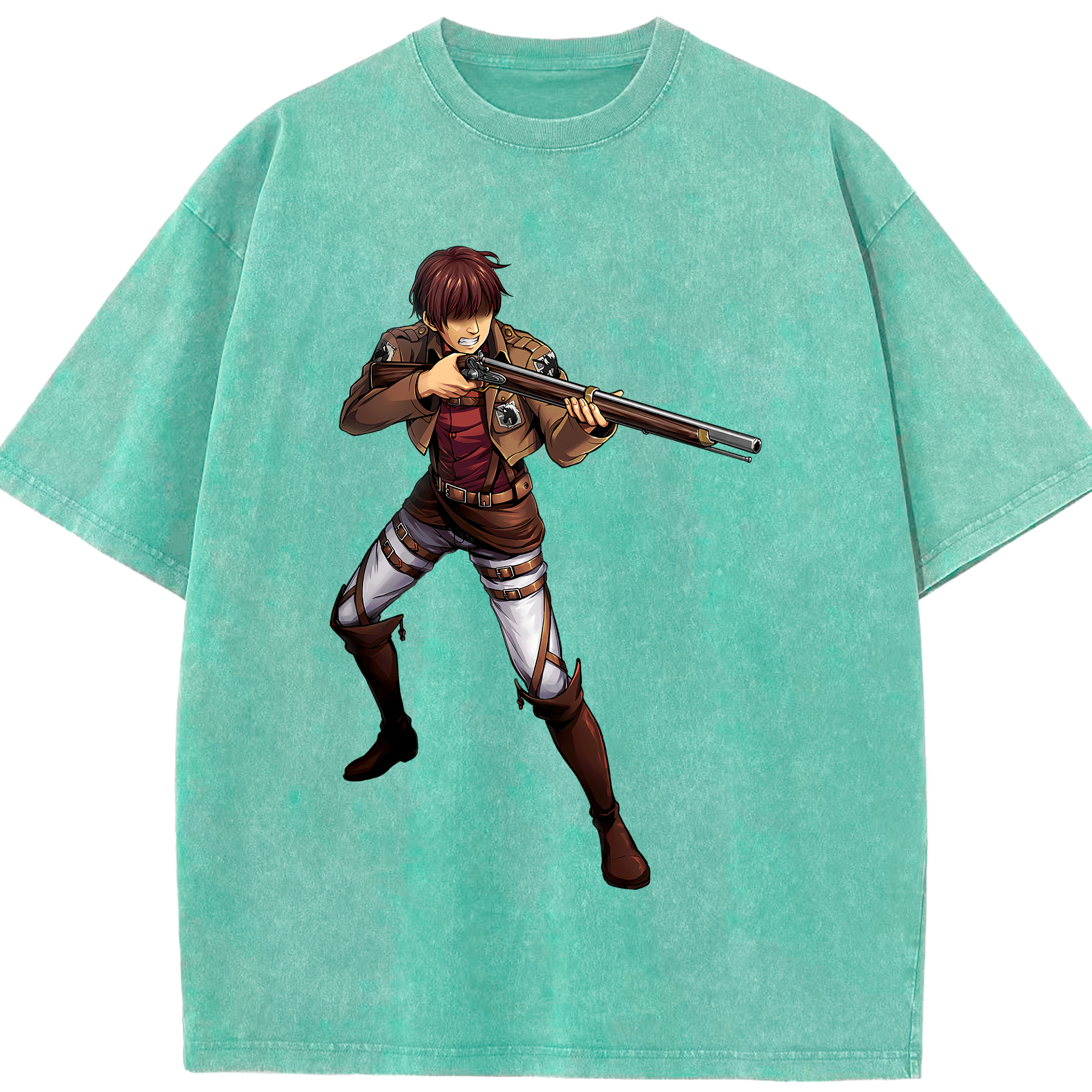 （画像用） 進撃の巨人 Attack on Titan 綿100% ヴィンテージ風 半袖Tシャツ（フロントプリント）